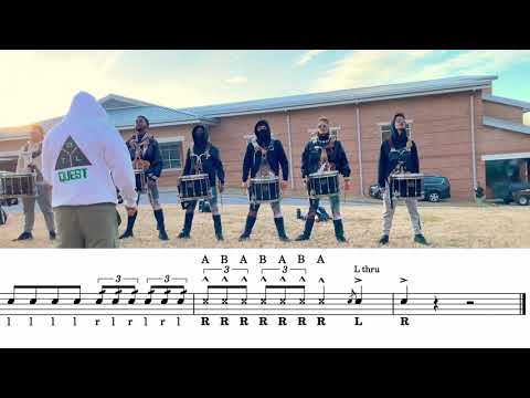 Atlanta Quest 2025 Snares Transcribed | Opening snare break (early season) | 03/01/2025