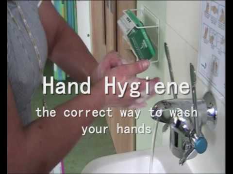 ABM Infection Control Nurse demonstrates the correct way to wash your hands