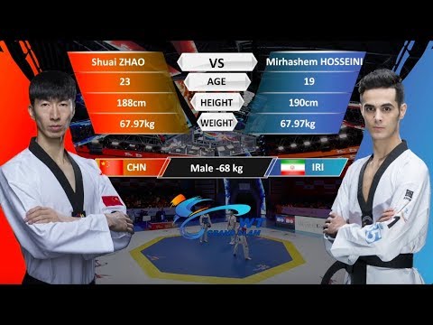 M-68kg Semifinal | Mirhashem Hosseini (IRI) VS Shuai Zhao (CHN) | WT Grand Slam Finals