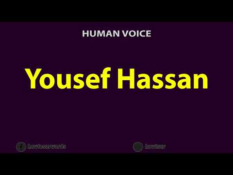 How to Pronounce Yousef Hassan