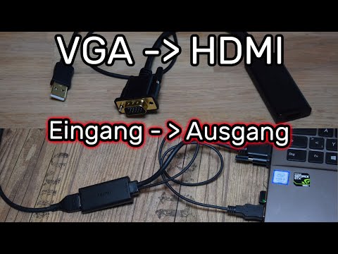VGA Ausgang an HDMI Eingang anschliessen (VGA auf HDMI Konverter)