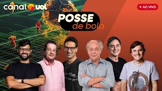 POSSE DE BOLA COM MAURO CEZAR, ARNALDO RIBEIRO, TIRONI, JUCA KFOURI, JOSÉ TRAJANO E DANILO LAVIERI