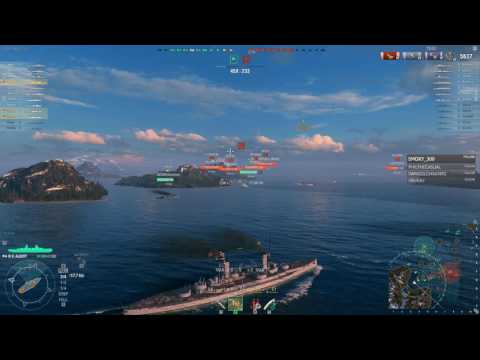 WoWS 0.6.1.1 - Konig Albert Deletes Tenryu
