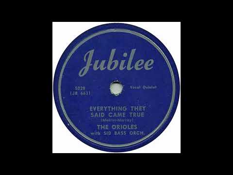 Everything They Said Came True  - The Orioles