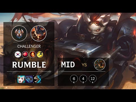 Rumble Mid vs Cassiopeia - KR Challenger Patch 10.18