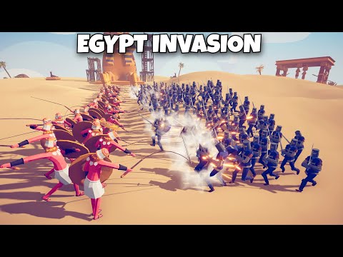 50 EGYPT GUARD vs 50 UNITS - EGYPT INVASION - Totally Accurate Battle Simulator TABS