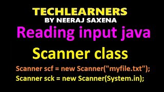 user input using scanner class