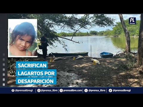 Pobladores sacrifican lagartos luego de desaparición de niña en Petén