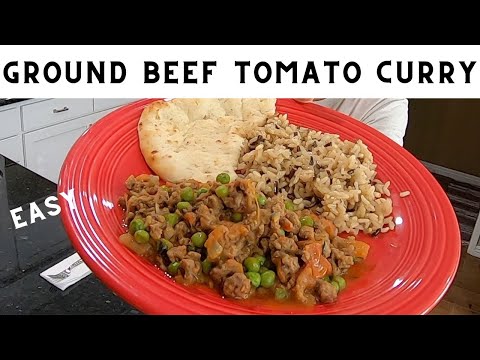Ground Beef Tomato Curry | Quick & Easy Skillet Dinner | Budget Friendly Meal