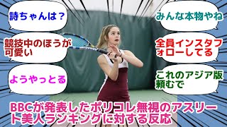 BBCが発表したポリコレ無視のアスリート美人ランキングに対する反応