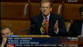 Congressman Jack Kingston talks budget on House floor