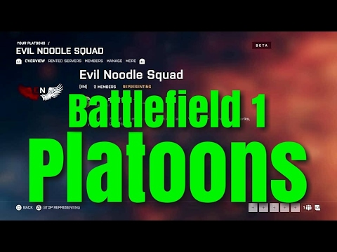 Battlefield 1 Platoons ~ How to use it! ~ PS4 ~