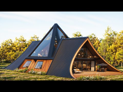 Cozy A-Frame Cabin in the Woods - Relaxing Tour of This 4 Bedroom A-Frame