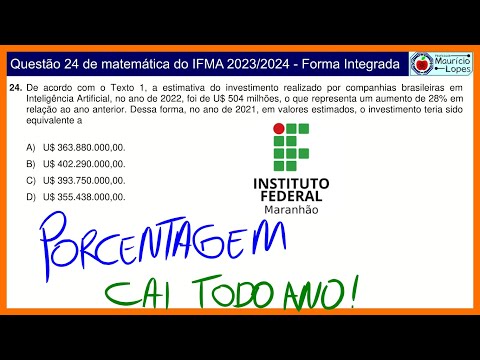 09 - Question 24 IFMA 2023/2024 - Integrated Form