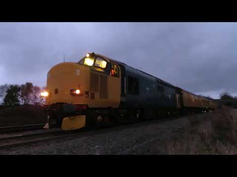 Colas (BR Blue) 37610 T&T 37612 - 1Q48 Network Rail Test, Stenson 05/11/19.