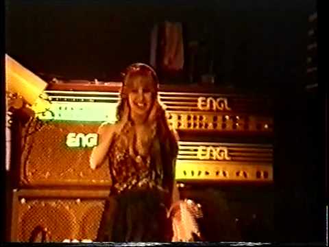 Candice Night on stage with Rainbow