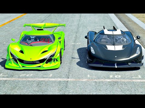 Apollo Intensa Emozione with NOS vs Koenigsegg Jesko Absolut at Highlands