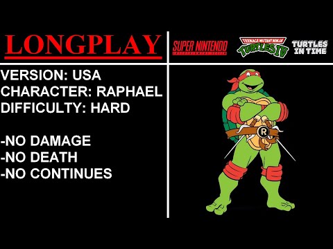 T.M.N.T. IV: Turtles in Time [USA] (Super Nintendo) - (Longplay - Raphael | Hard Difficulty)