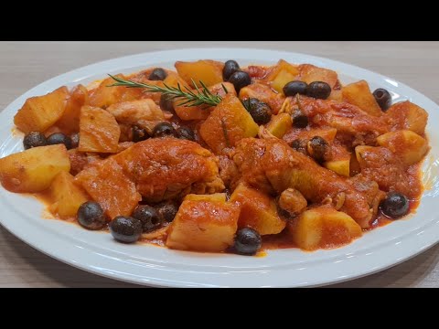 POLLO ALLA CACCIATORA TENERISSIMO CON PATATE , POCHI INGREDIENTI PER UNA CENA VELOCE E DELIZIOSA