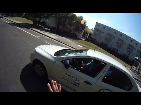 GU62FSD - Aqua Cars Taxi Pulls Out Alongside Me