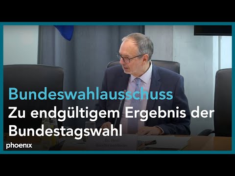 Bundeswahlausschuss präsentiert endgültiges Ergebnis der Bundestagswahl (Teil2)