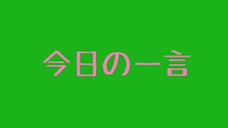 今日の一言 9