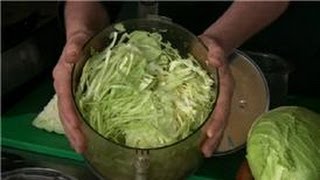 Cabbage Recipes : How to Chop Cabbage for Coleslaw in a Food Processor