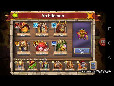 CASTLE CLASH Archdemon Summon monsters Deflect damage 150 million damage