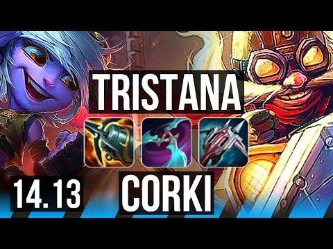 TRISTANA vs CORKI (MID) | 71% winrate, 11/2/8 | EUW Challenger | 14.13