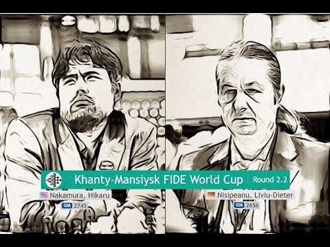 GM Hikaru Nakamura vs GM Liviu-Dieter Nisipeanu - Khanty-Mansiysk 2019 game 2 - Petrov defense