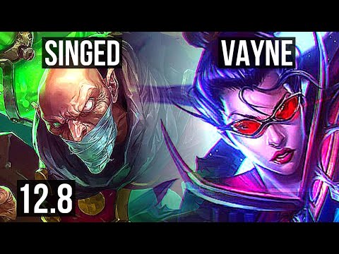 SINGED vs VAYNE (TOP) | Rank 4 Singed, 400+ games, 1/2/10 | EUW Grandmaster | 12.8