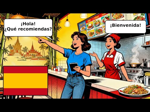 Listening Practice (Spanish) | Thai Restaurant, Food Ordering & Dining + MORE