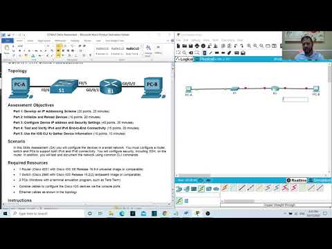 Skills Assessment Introduction to Network CCNAv7 Professor Munshi