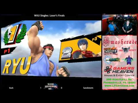 Smasherade Monthly #5 Smash 4 Singles - Vash (Marth) vs Sandstorm (Ryu) - Loser's Finals