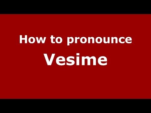How to pronounce Vesime (Italian/Italy) - PronounceNames.com