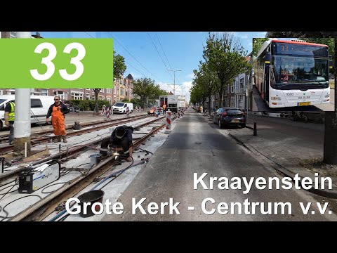 HTM lijn 33: Kraayenstein - Grote Kerk/Centrum v.v. | Railvervangend vervoer | HTM 1080 | 2023