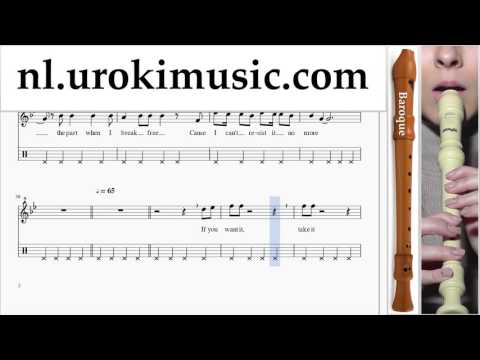 Blokfluitles (B.) Ariana Grande - Break Free Blokfluitles Deel#2 um-374