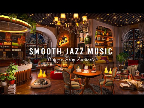 Cozy Coffee Shop Ambience & Smooth Piano Jazz Music☕Soft Jazz Instrumental Music to Work,Study,Focus