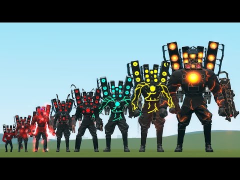 NEW SIZE COMPARISON OF ENERGIZED SPEAKERMAN TITAN VS SKIBIDI TOILET BOSSES in Garry's Mod!