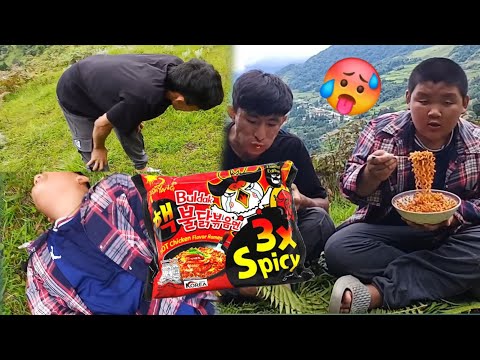 3x spicy samyang challenge gone wrong🥵