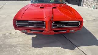 1969 Pontiac GTO Convertible 4-Speed Functioning Lights and Convertible Top