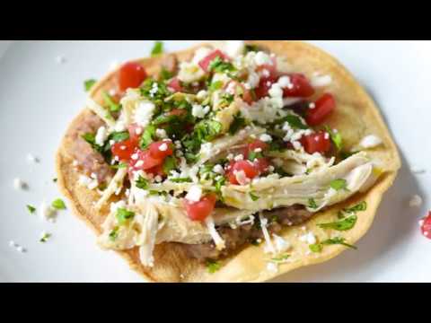 Slow Cooker Salsa Verde Chicken Tostadas