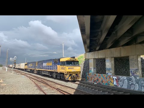 NR44 & NR19 On 6MP4 Freight Train At Gheringhap (7/1/2022)