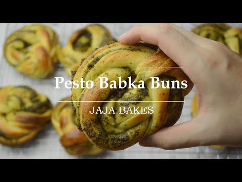 Pesto Babka Buns | Roti Kepang Saus Pesto | Jaja Bakes