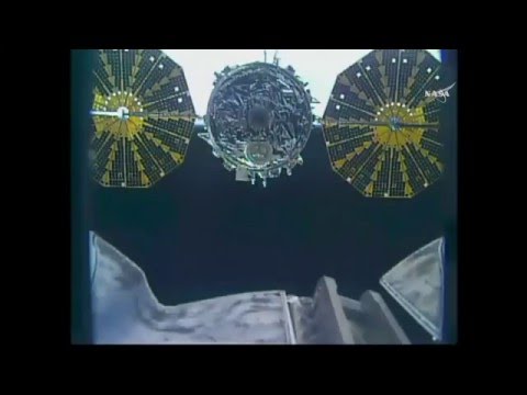 Cygnus Departs Station after Robotic Release