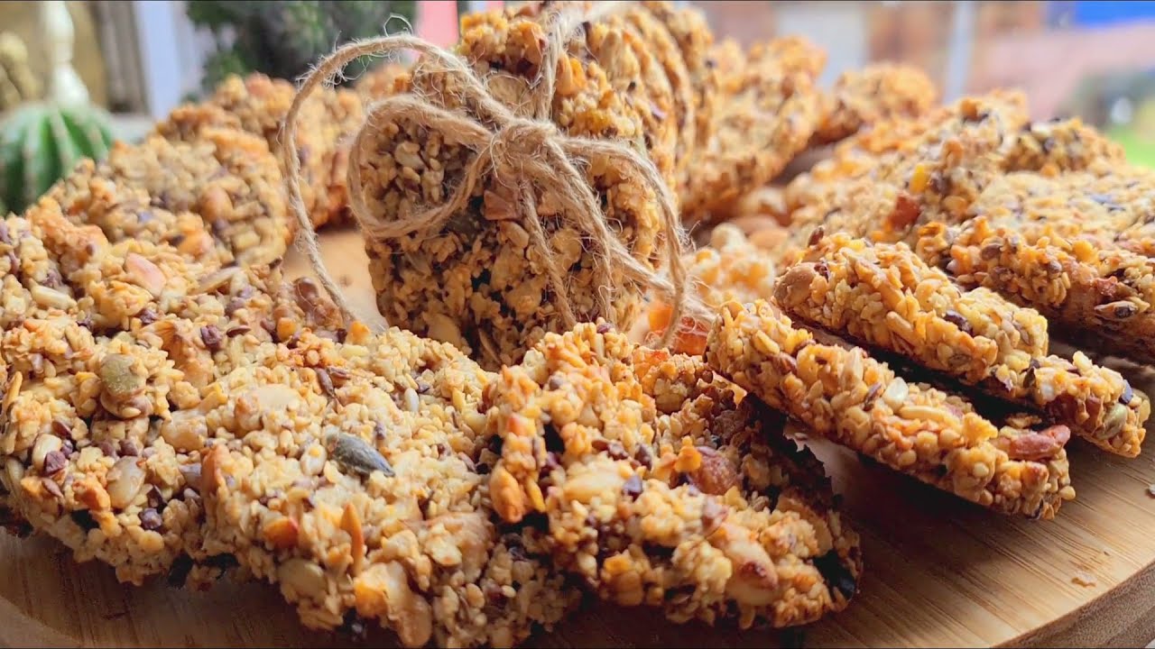 Cookies aux fruits secs,flocons d’avoine/Diététique Ss farine, beurre ou sucreكوكيز الشوفاندون سكر