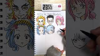45分で何ができる？『れ』から始まる名前のキャラ何人描けるか検証してみた #Shorts