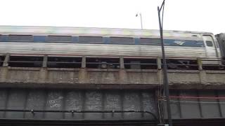 preview picture of video 'Empire Service train above Dyckman Street'