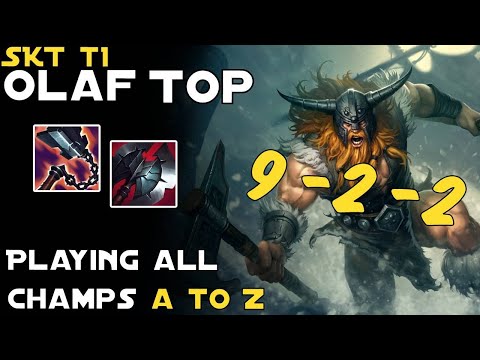 SKT T1 OLAF TOP making NASUS TILT with ASHE MID (Global Ashe Ults) - Season 12 - League of Legends