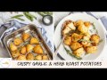 HOW TO MAKE ROSEMARY & GARLIC CRISPY ROAST POTATOES 🌿 easy vegan recipes 🌿  Delicious Everyday